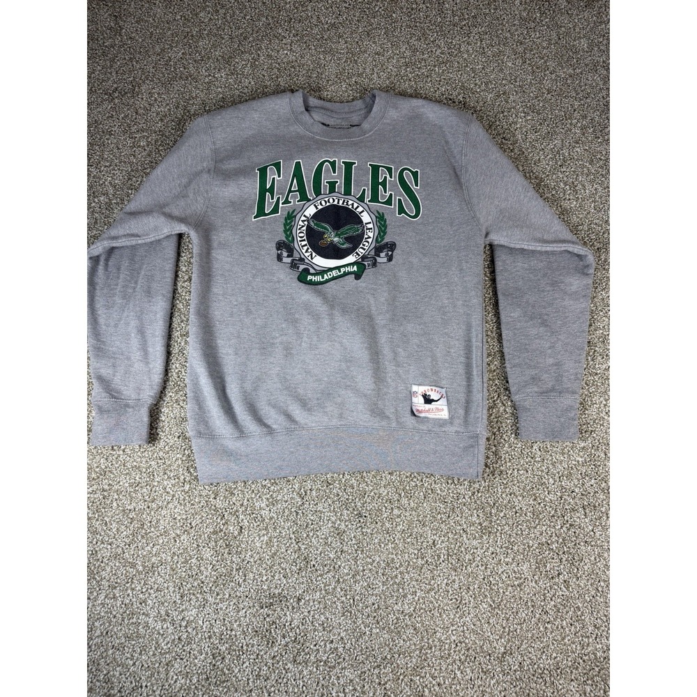 Philadelphia Eagles Sweater Mens NFL Vintage Throwbacks Mitchell Ness‎